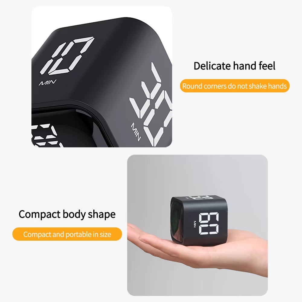 Productivity Cube Timer Gravity Sensor Flipping LED Display 4 Preset Time Dual Modes Countdown Cooking Study Mini Digital Timers