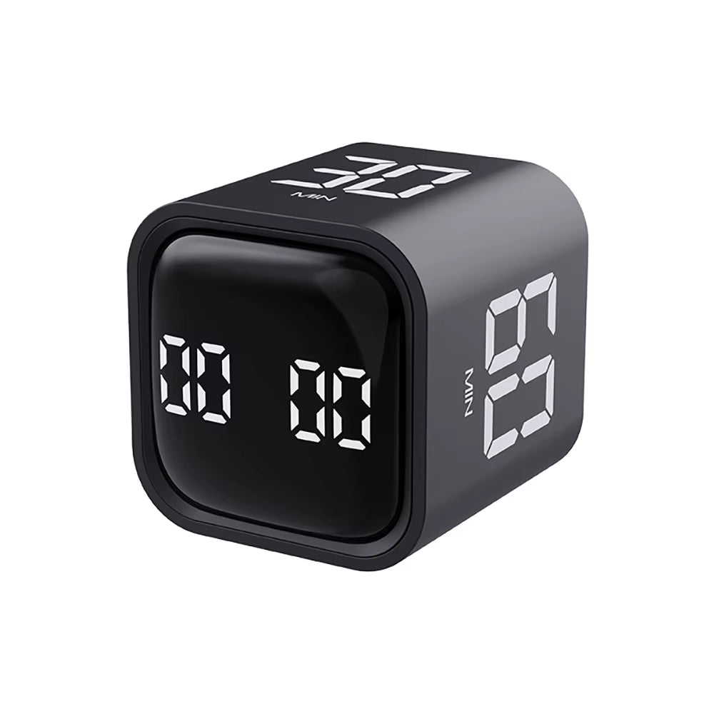 Productivity Cube Timer Gravity Sensor Flipping LED Display 4 Preset Time Dual Modes Countdown Cooking Study Mini Digital Timers